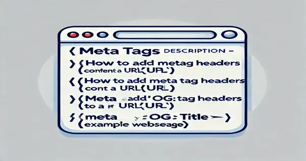 How to Add Meta Tag Headers to URL