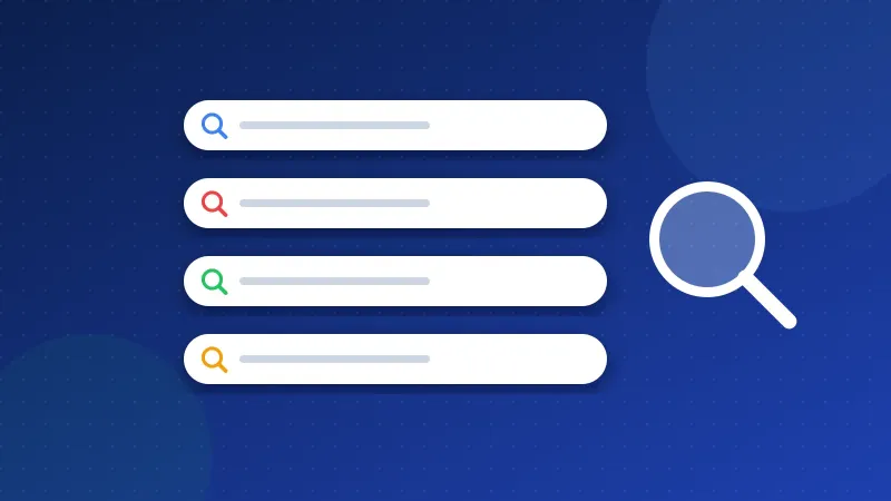 Illustration of several search boxes feeding into a few shared web indexes, showing which alternative search engines use their own index.