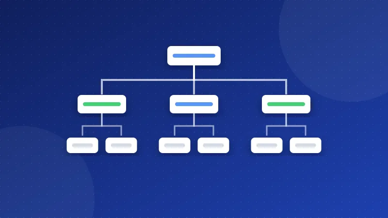 Illustration of a site tree of pages flowing into one sitemap file that points to a search engine crawler.