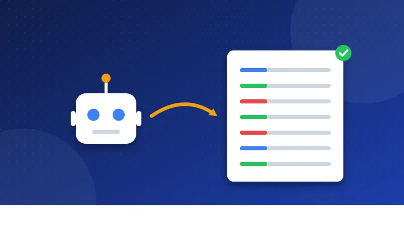 Illustration of a friendly robot crawler reading a signpost at a website's front door, with some page paths open and one path closed by a gate.