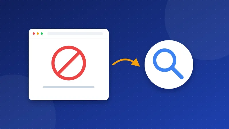 Illustration of three browser cards: an empty page with a green check, a page with a closed eye, and a page behind a locked gate.